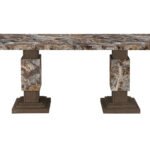 D12 BROWN DINING TABLE