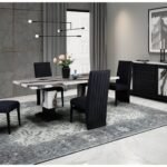 D12 DINING TABLE AND 6 DINING CHAIRS