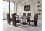 D12 DINING TABLE AND 4 D12 BROWN DINING CHAIRS - Image 2