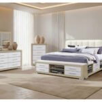 EMMA NATURAL/WHITE FULL BED GROUP