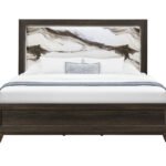 HARMONY BROWN KING BED WITH LED