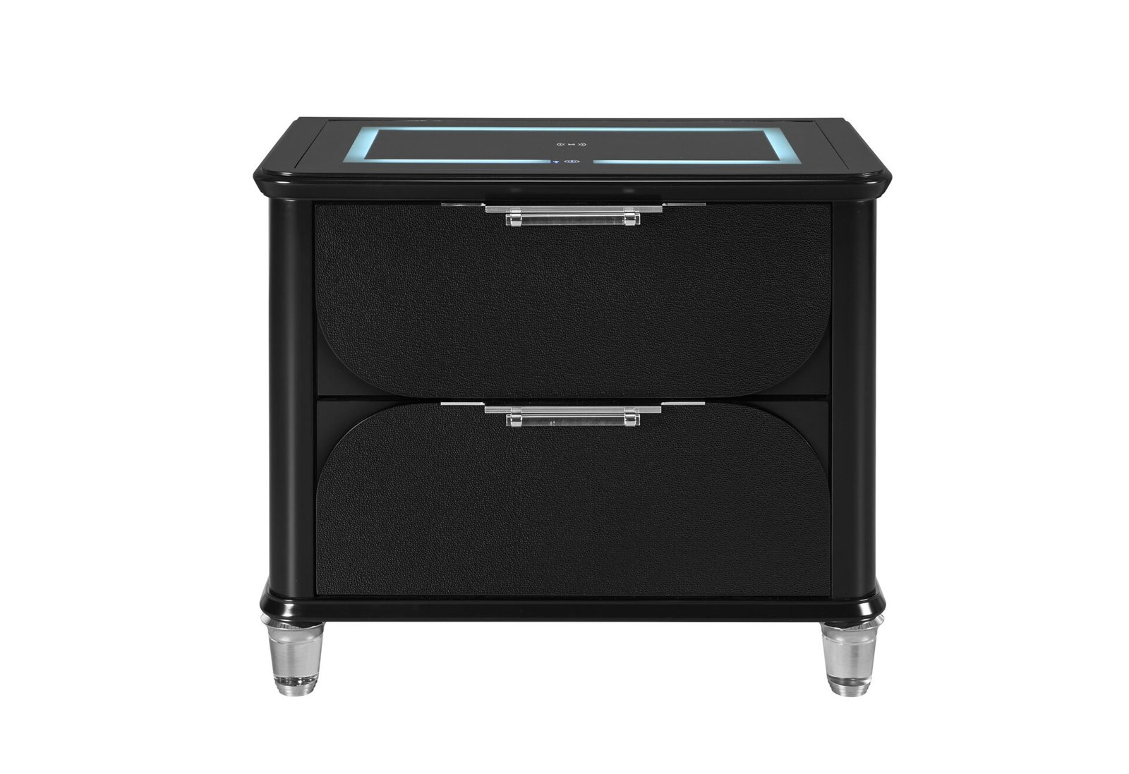 LANDO-BLACK-NS-1.jpg LANDO BLACK NIGHTSTAND WITH SPEAKER AND WIRELESS CHARGING PLATFORM - Image 1