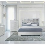 NAOMI SILVER MARBLE FULL BED GROUP