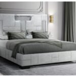 OSCAR GREY QUEEN BED NO WOOD TRIM