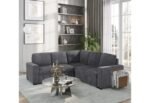 U2660 GREY SOFA BED SECTIONAL W/O CHAISE AND W/O PULLOUT