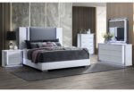 YLIME SMOOTH WHITE QUEEN BED GROUP