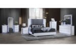 YLIME SMOOTH WHITE KING BED GROUP FULLY SLATTED - Image 2