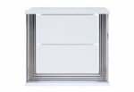 YLIME SMOOTH WHITE QUEEN BED GROUP FULLY SLATTED W/ VANITY SET - Image 5