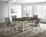 BILOXI 5-PIECE 71-INCH RECTANGULAR DINING SET GREYISH BROWN